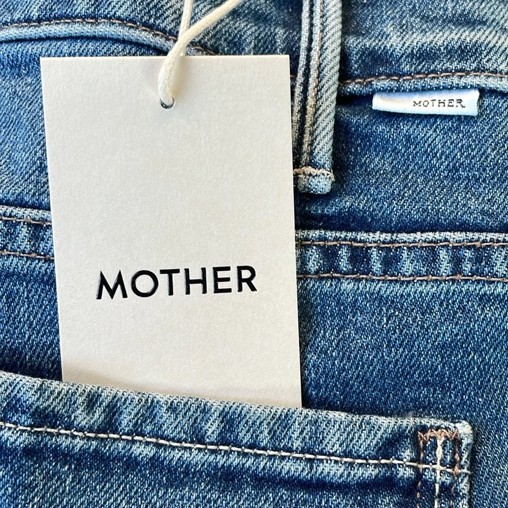 MOTHER Blue Wide Leg Flare Jeans - Picture 7 of 15